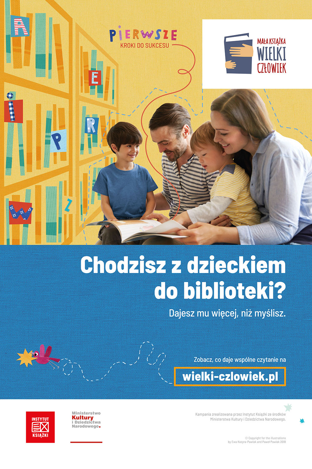 chodzisz z dzieckiem do biblioteki plakat