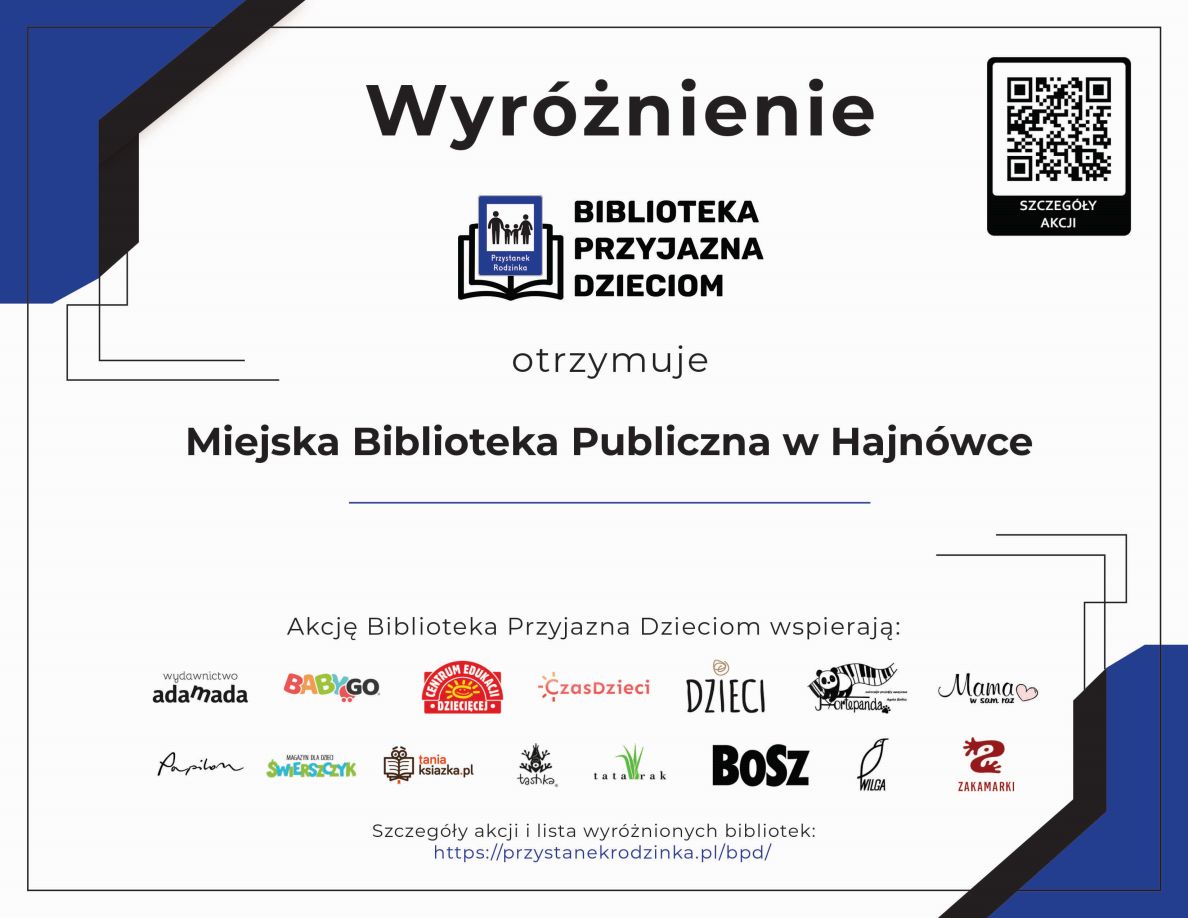 Wyroznienie Biblioteka Przyjazna Dzieciom 78