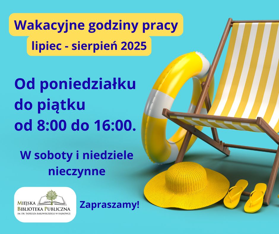 Wakacyjne godziny pracy biblioteki