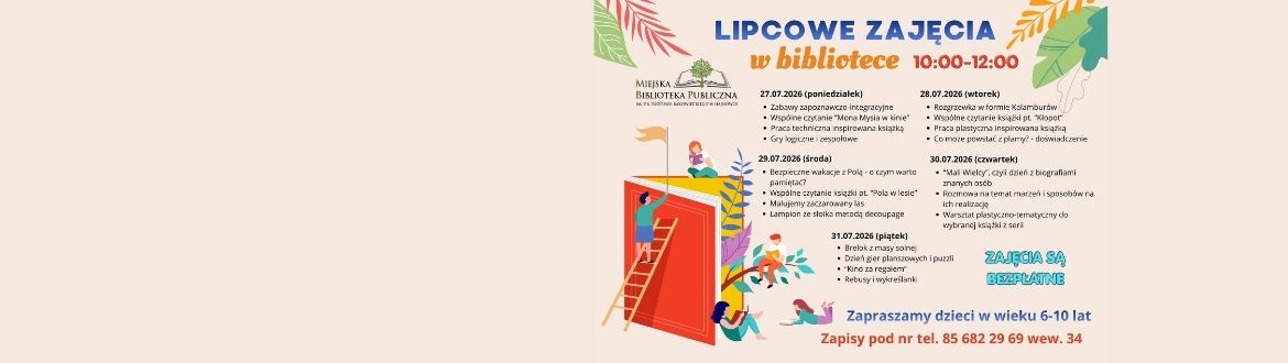 Zapisy na lipcowe zajęcia w bibliotece